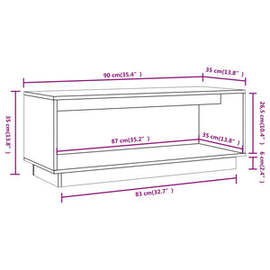 TV-Schrank Honigbraun, Kiefer Massivholz, 90 cm