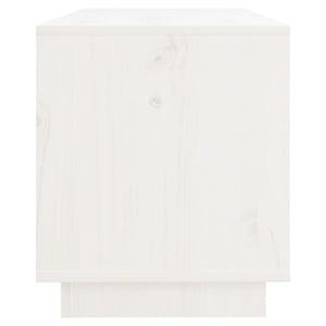 Weißer TV-Schrank Kiefer Massivholz 74 cm