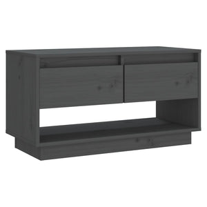 Grauer TV-Schrank 74 cm Kiefer Massivholz