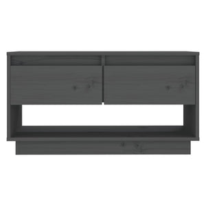 Grauer TV-Schrank 74 cm Kiefer Massivholz