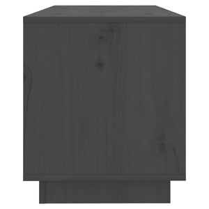 Grauer TV-Schrank 74 cm Kiefer Massivholz