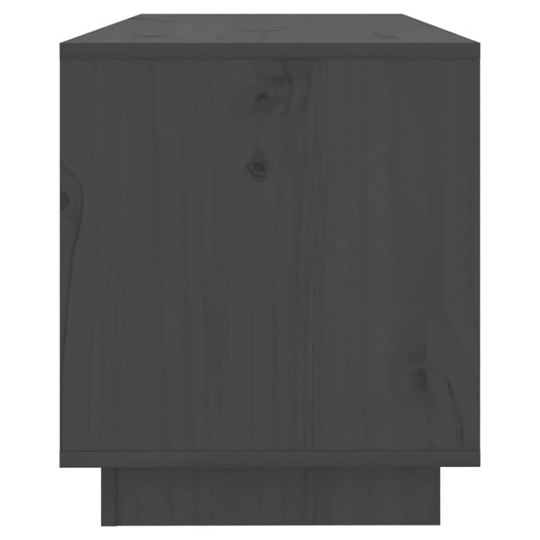 Grauer TV-Schrank 74 cm Kiefer Massivholz
