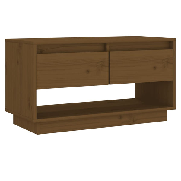 TV-Schrank Honigbraun Kiefer Massivholz 74 cm