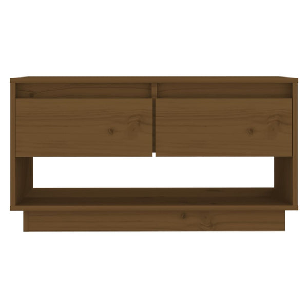 TV-Schrank Honigbraun Kiefer Massivholz 74 cm