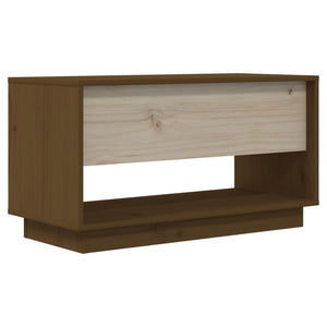 TV-Schrank Honigbraun Kiefer Massivholz 74 cm