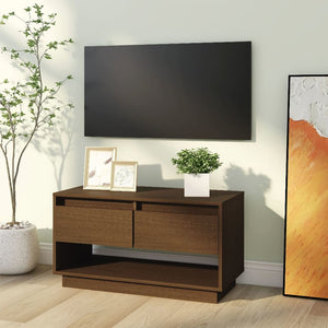 TV-Schrank Honigbraun Kiefer Massivholz 74 cm