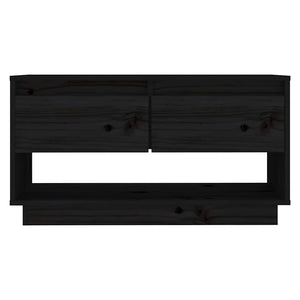 vidaXL Meuble TV Noir 74x34x40 cm Bois de pin massif