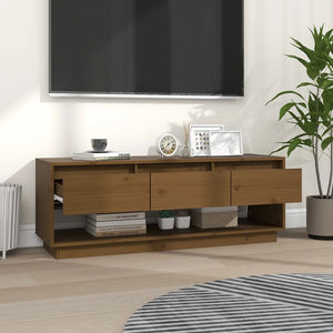 TV-Schrank Honigbraun Kiefer Massivholz