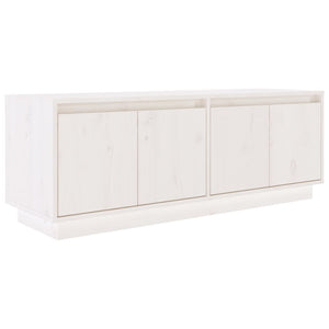 Weißer TV-Schrank Kiefer Massivholz 110cm
