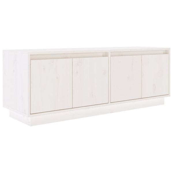 Weißer TV-Schrank Kiefer Massivholz 110cm