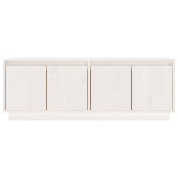 Weißer TV-Schrank Kiefer Massivholz 110cm