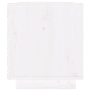 Weißer TV-Schrank Kiefer Massivholz 110cm