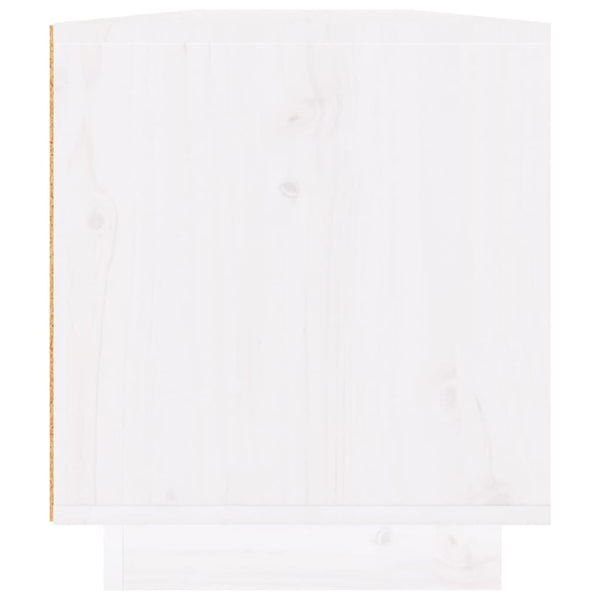 Weißer TV-Schrank Kiefer Massivholz 110cm