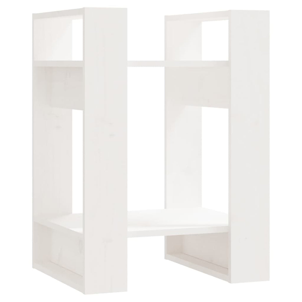 vidaXL Bibliothèque/Séparateur de pièce Blanc 41x35x57 cm Bois de pin massif