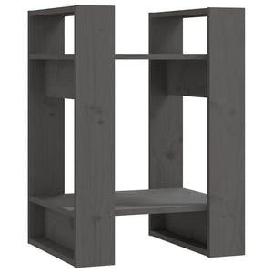 Graues Kiefer Bücherregal / Raumteiler