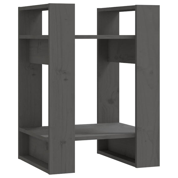 Graues Kiefer Bücherregal / Raumteiler
