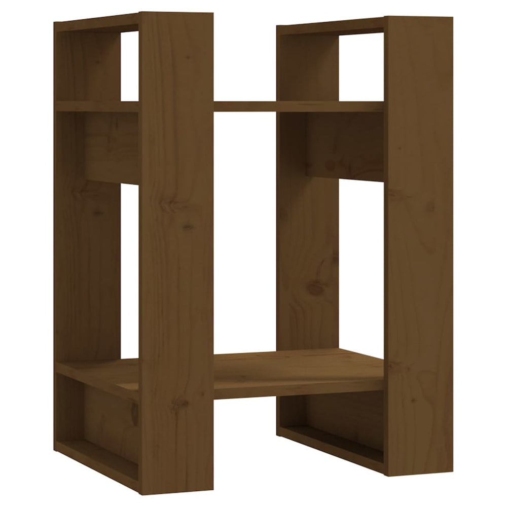 vidaXL Bibliothèque/Séparateur de pièce Marron miel 41x35x57 cm Bois de pin massif