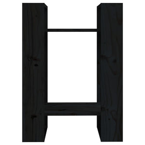 vidaXL Bibliothèque/Séparateur de pièce noir 41x35x57 cm Bois de pin massif