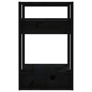 vidaXL Bibliothèque/Séparateur de pièce noir 41x35x57 cm Bois de pin massif