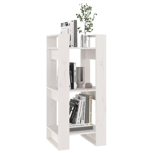 vidaXL Bibliothèque/Séparateur de pièce Blanc 41x35x91 cm Bois de pin massif