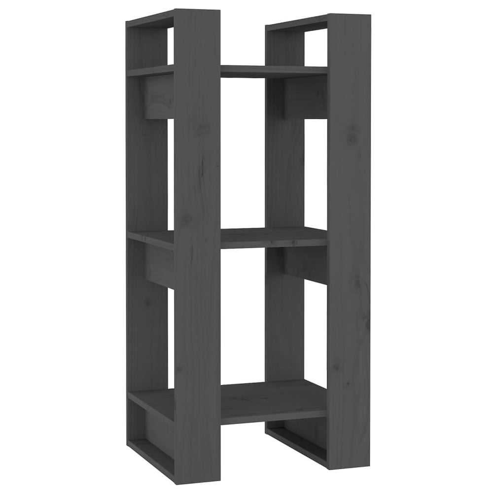 Graues Kiefer Massivholz Bücherregal Raumteiler