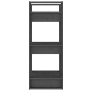 Graues Kiefer Massivholz Bücherregal Raumteiler