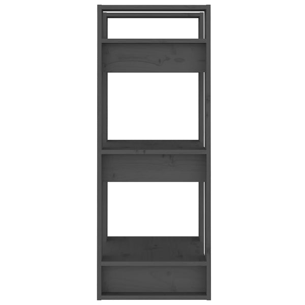 Graues Kiefer Massivholz Bücherregal Raumteiler