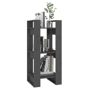 Graues Kiefer Massivholz Bücherregal Raumteiler