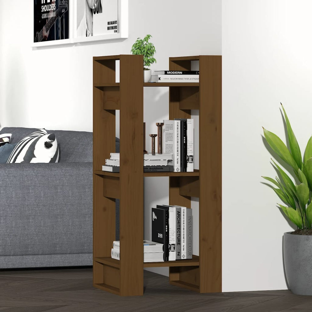 Bücherregal Honigbraun Massivholz 91cm