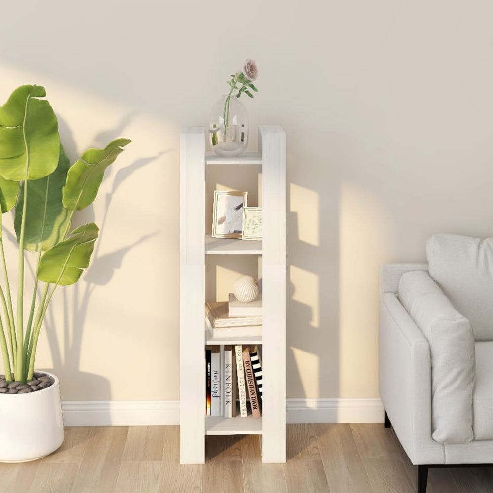 vidaXL Bibliothèque/Séparateur de pièce Blanc 41x35x125 cm Bois de pin massif