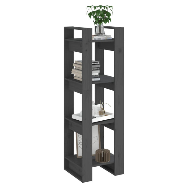 Graues Kiefer Massivholz Bücherregal/Raumteiler