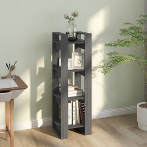 Graues Kiefer Massivholz Bücherregal/Raumteiler