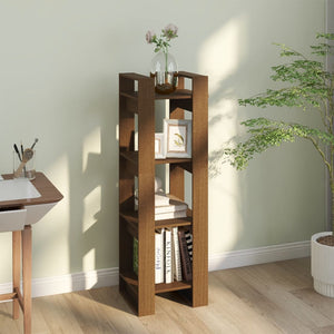Bücherregal Raumteiler Honigbraun Kiefer Massivholz