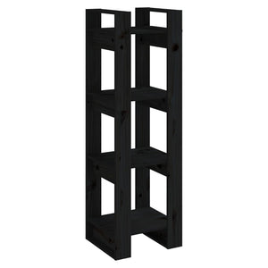 Schwarzes Kiefer Bücherregal / Raumteiler