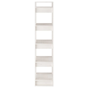Weißes Kiefer Bücherregal Raumteiler 41x35x160cm