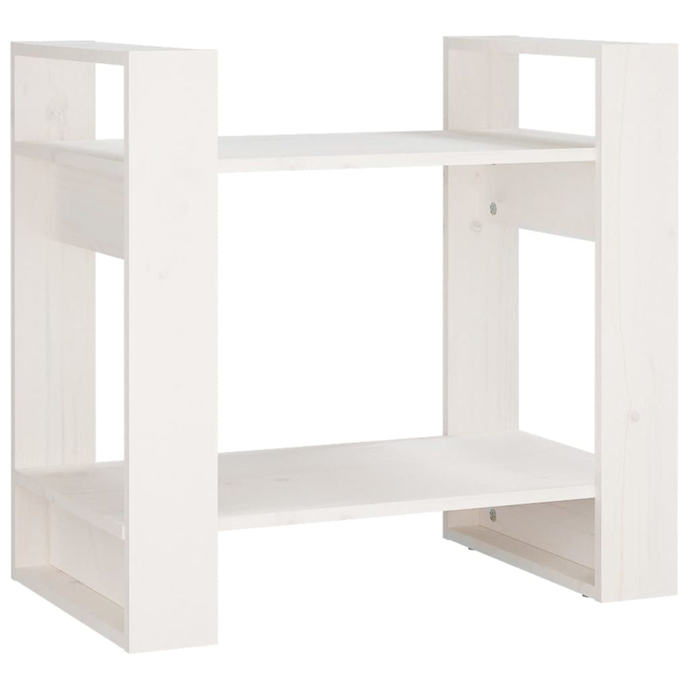 Bücherregal Raumteiler Weiß Kiefer Massivholz 60cm