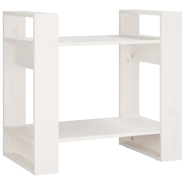 Bücherregal Raumteiler Weiß Kiefer Massivholz 60cm
