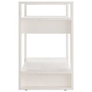 Bücherregal Raumteiler Weiß Kiefer Massivholz 60cm