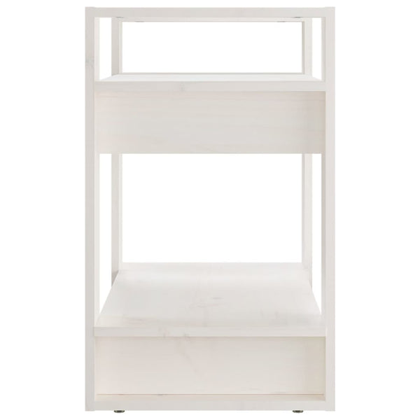 Bücherregal Raumteiler Weiß Kiefer Massivholz 60cm