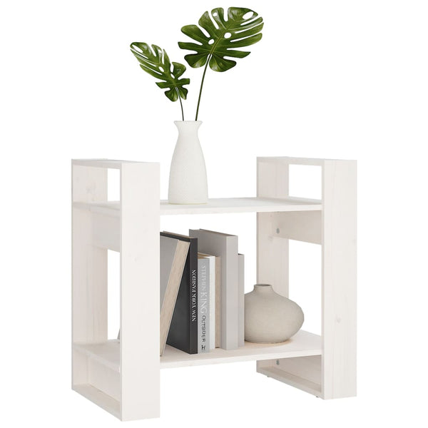 Bücherregal Raumteiler Weiß Kiefer Massivholz 60cm