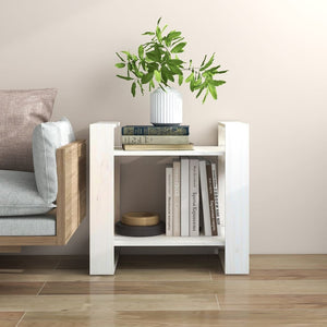 Bücherregal Raumteiler Weiß Kiefer Massivholz 60cm