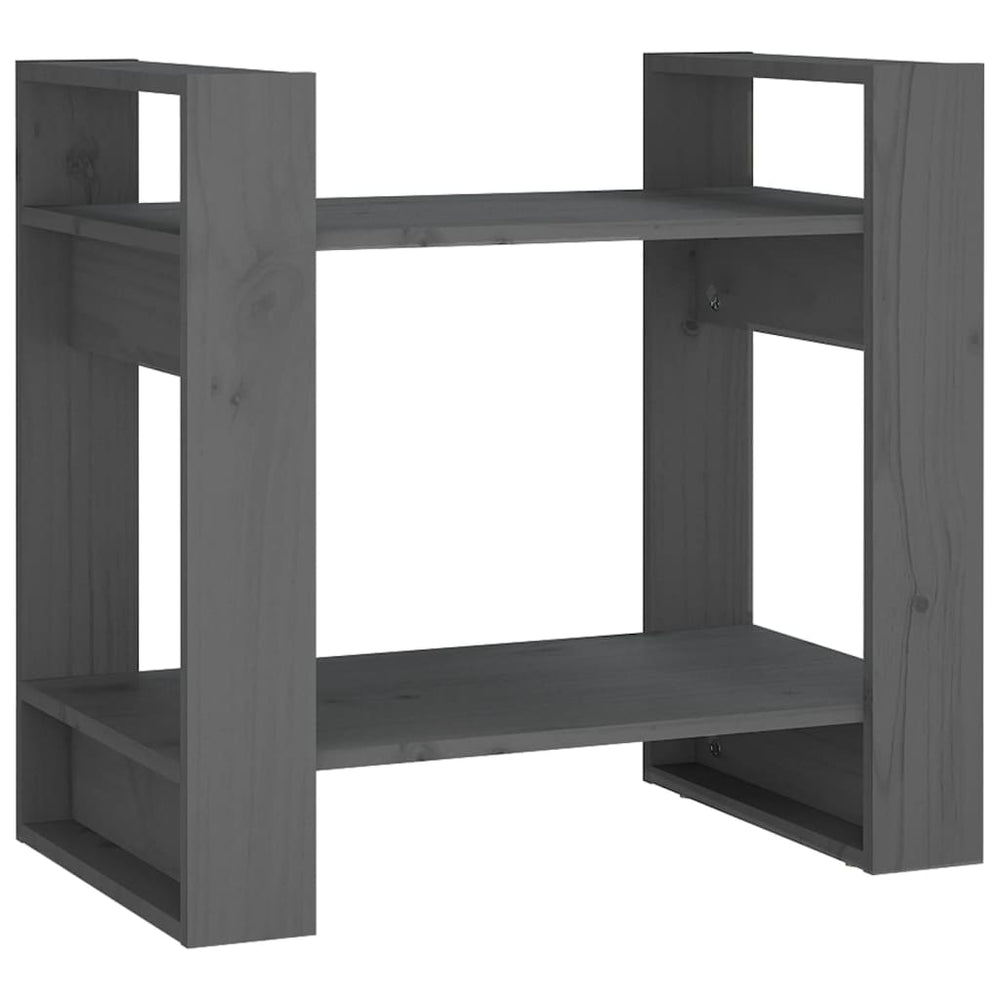 vidaXL Étagère/Séparateur de pièce Gris 60x35x57 cm Bois de pin massif
