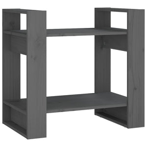 Graues Kiefer Bücherregal / Raumteiler 60cm