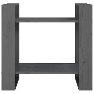 Graues Kiefer Bücherregal / Raumteiler 60cm