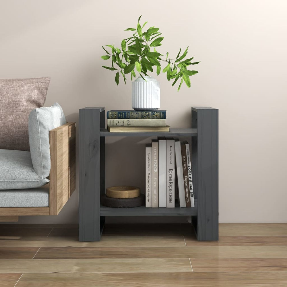 vidaXL Étagère/Séparateur de pièce Gris 60x35x57 cm Bois de pin massif