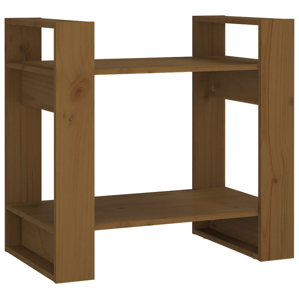 vidaXL Étagère/Séparateur de pièce marron miel 60x35x57 cm bois massif