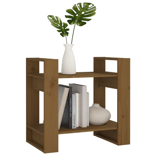 Bücherregal Raumteiler Honigbraun Massivholz