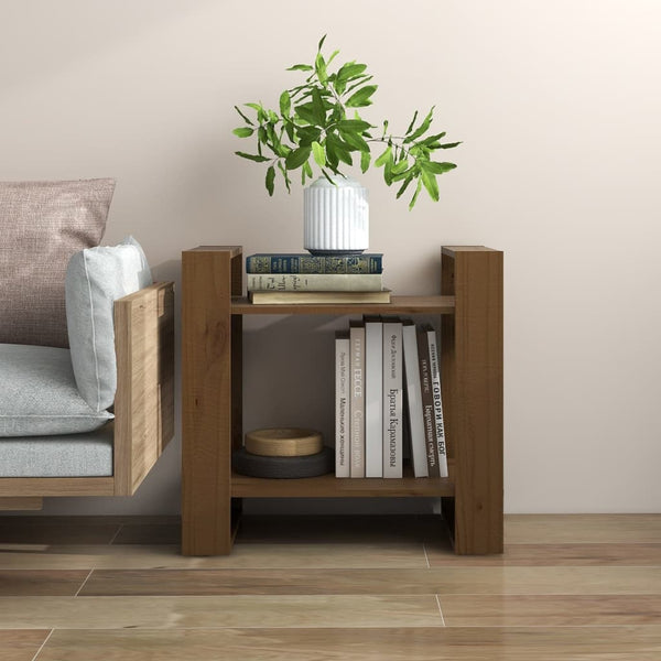 Bücherregal Raumteiler Honigbraun Massivholz