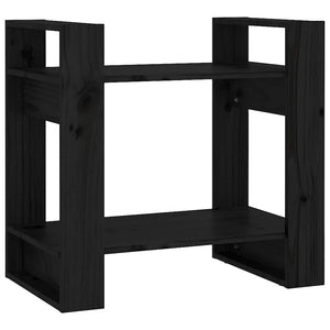 vidaXL Étagère/Séparateur de pièce Noir 60x35x57 cm Bois de pin massif