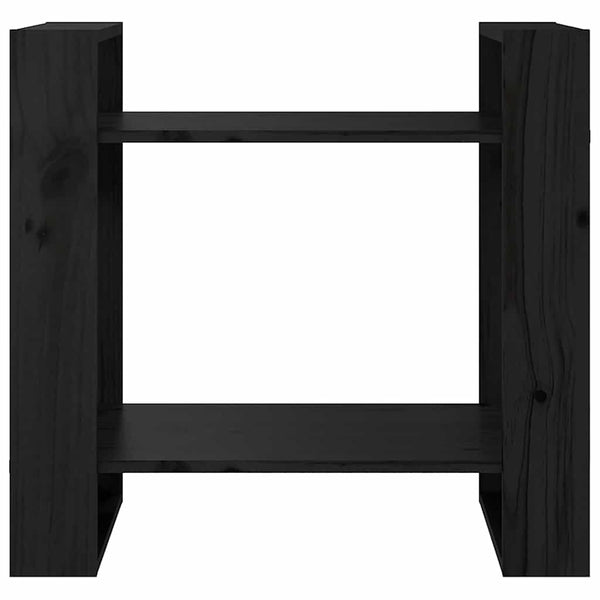 vidaXL Étagère/Séparateur de pièce Noir 60x35x57 cm Bois de pin massif